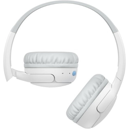 Belkin SoundForm Mini2 Wireless On-Ear Headphones for Kids - White(AUD012fqWH),55 hrs Battery, 85dB Volume Cap, Built-in Microphone, 2 Years Warranty - Image 3