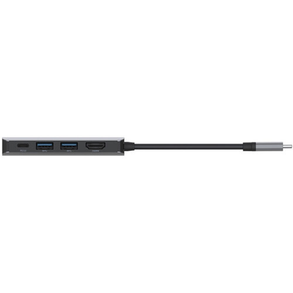 Belkin Connect USB-C 4-in-1 Multiport Adapter + USB-C Cable (13CM) - Space Grey(AVC006btSGY), 100W, 5 Gbps, 2xUSB-A, 1xUSB-C, 1xHDMI, 2 Years Warranty - Image 3
