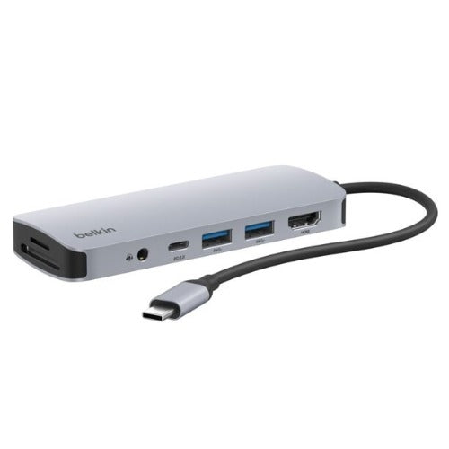 Belkin Connect USB-C 7-in-1 Multiport Hub - Space Grey (AVC009fqSGY-V2), 5Gbps, 2x USB-A, 1x USB-C, 1x 4K HDMI, 1x SD,1X ,Micro SD, 2 Years Warranty - Image 2