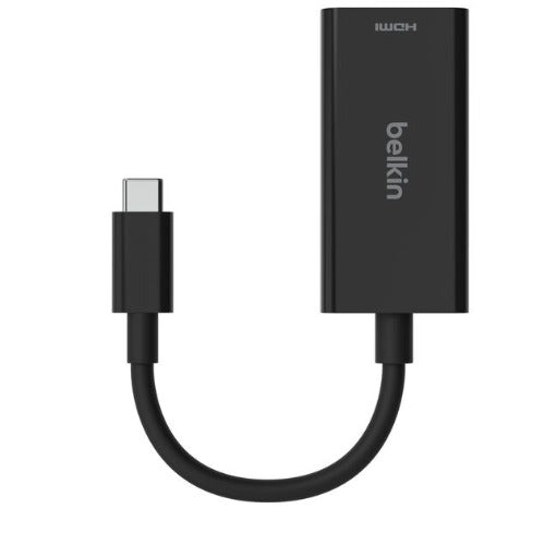 Belkin Connect USB-C to HDMI 2.1 Adapter w/ Tethered USB-C Cable (11cm) - Black (AVC013btBK), 8K@60Hz, HDR10+, HBR3, DSC, HDCP 2.2, 2-Year Warranty - Image 2