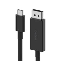 Belkin Connect USB-C to DisplayPort 1.4 Cable (2M) - Black (AVC014BT2MBK), 32.4 Gbps Bandwidth, Supports 8K@60Hz & 4K@144Hz, 2 Years Warranty - Image 3