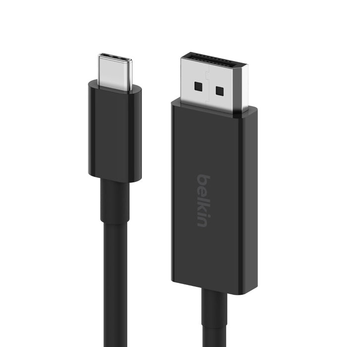Belkin Connect USB-C to DisplayPort 1.4 Cable (2M) - Black (AVC014BT2MBK), 32.4 Gbps Bandwidth, Supports 8K@60Hz & 4K@144Hz, 2 Years Warranty - Image 3
