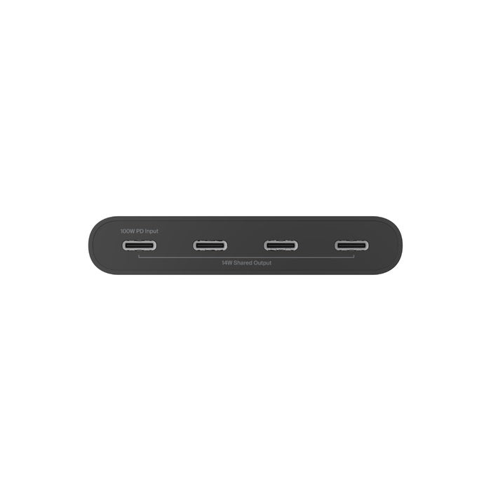 Belkin Connect USB-C to 4-Port USB-C Hub - Black (AVC018btBK), 100W PD, 10Gbps, 4x USB-C 3.2 Gen2 Ports, Universal, Compact, 2 Years Warranty - Image 4