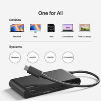 Belkin Connect USB-C to 5-Port USB-C Hub - Black (AVC021fqBK), 100W PD, 10Gbps, 1x 4K HDMI, 4x USB-C, 4K@60Hz, Fire-Resistant, 2 Years Warranty - Image 4