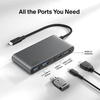 Belkin Connect 5-Port USB-C Hub With Dual USB-C Ports - (AVC022fqSGY), 100W PD, 5Gbps, 1x 4K HDMI, 2x USB-A, 2x USB-C, 2 Years Warranty - Image 3