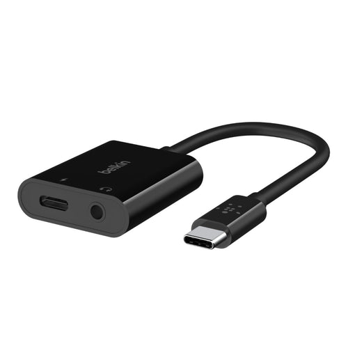 Belkin RockStar 3.5mm Audio + USB-C PD Charge Adapter - Black (NPA004btBK), 60W, Superior Audio, 2-in1 Solution, Apple iPhone, 2 Years Warranty - Image 2