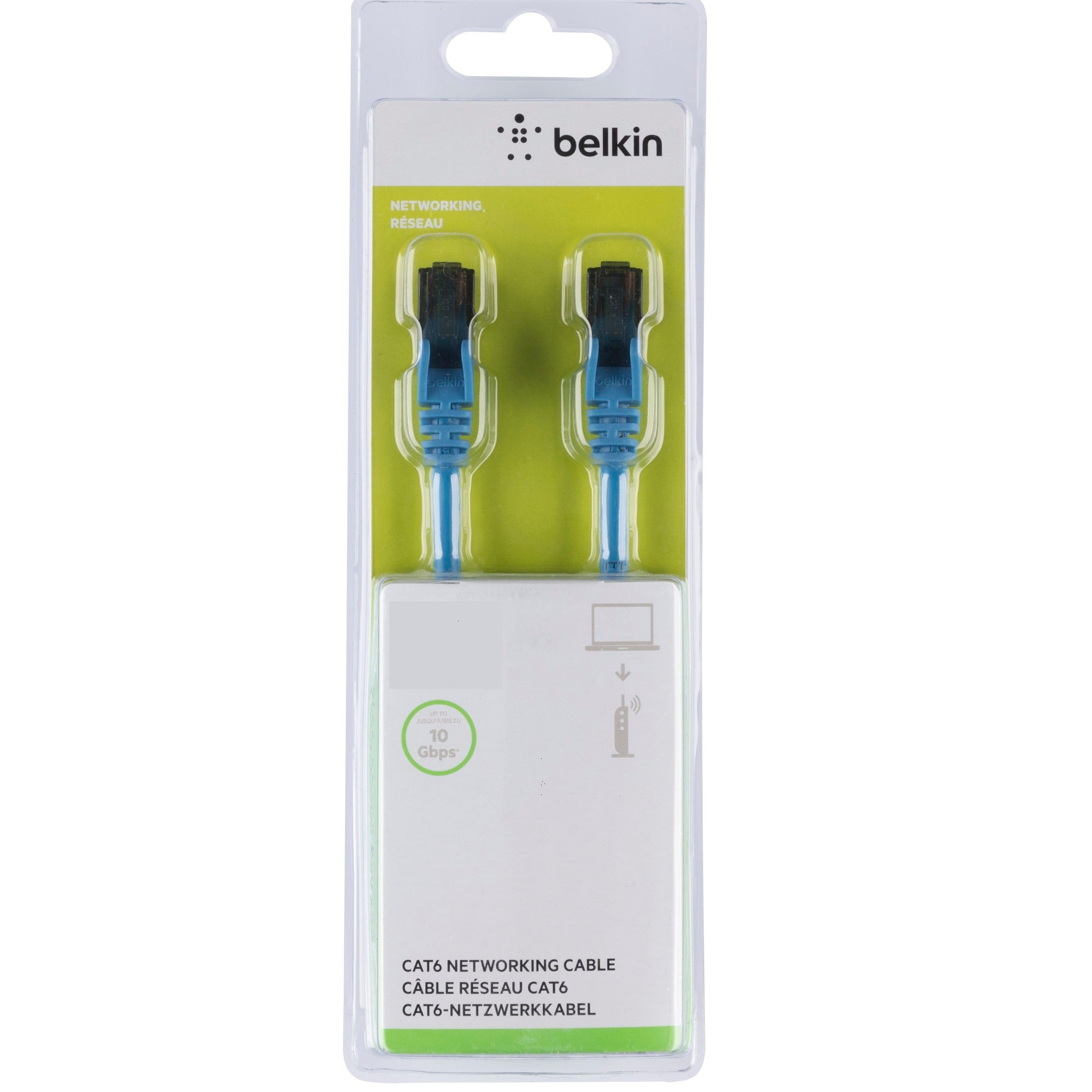 Belkin Cat6 Network Cables (10M) - Blue (A3L980bt10MBLUS), Exceeds 500MHz In Performance Test, Snagless Prevents Breaking & Cracking, 2 Years Warranty - Image 3