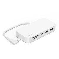 Belkin Connect USB-C 6-in-1 Multiport Hub with Mount - White (INC011btWH), 10Gbps, 2x USB-A, USB-C, SD 3.0 & MicroSD Card Reader, 2 Years Warranty - Image 5