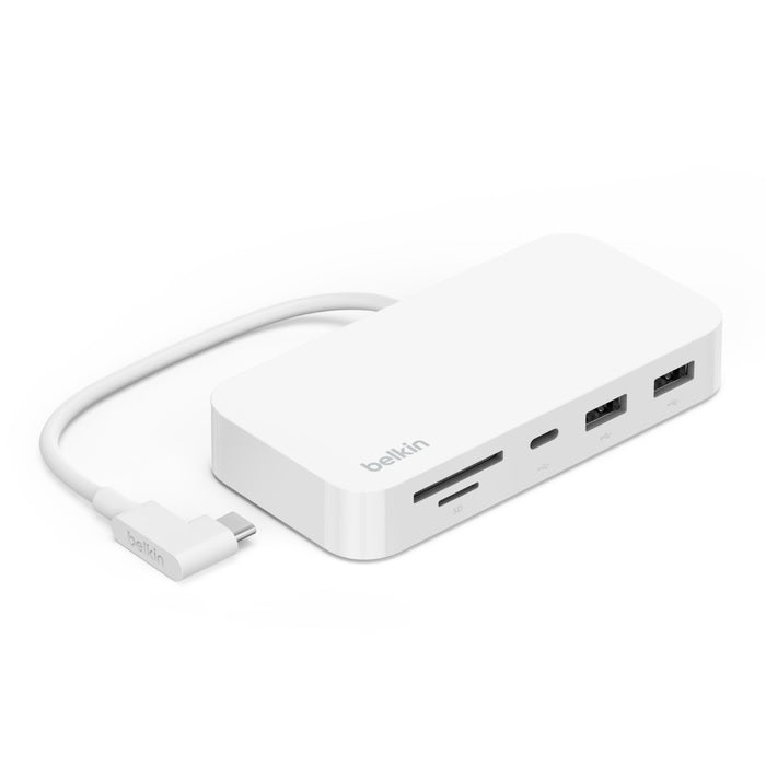 Belkin Connect USB-C 6-in-1 Multiport Hub with Mount - White (INC011btWH), 10Gbps, 2x USB-A, USB-C, SD 3.0 & MicroSD Card Reader, 2 Years Warranty - Image 5