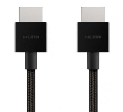 Belkin 8K Ultra High Speed HDMI 2.1 Braided Cable (2M) - Black (AV10176bt2M-BLK),8K @ 60Hz / 4K @ 120Hz / 4K HDR, 18Gbps bandwidth, 2 Years Warranty - Image 1