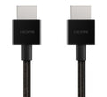 Belkin 8K Ultra High Speed HDMI 2.1 Braided Cable (2M) - Black (AV10176bt2M-BLK),8K @ 60Hz / 4K @ 120Hz / 4K HDR, 18Gbps bandwidth, 2 Years Warranty - Image 1