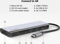 Belkin Connect USB-C 7-in-1 Multiport Hub Adapter - Space Grey (AVC009btSGY), 100W PD, 5 Gbps, 1x 4K HDMI, 2x USB-A, 1x USB-C, 1x SD, 2 Years Warranty - Image 1