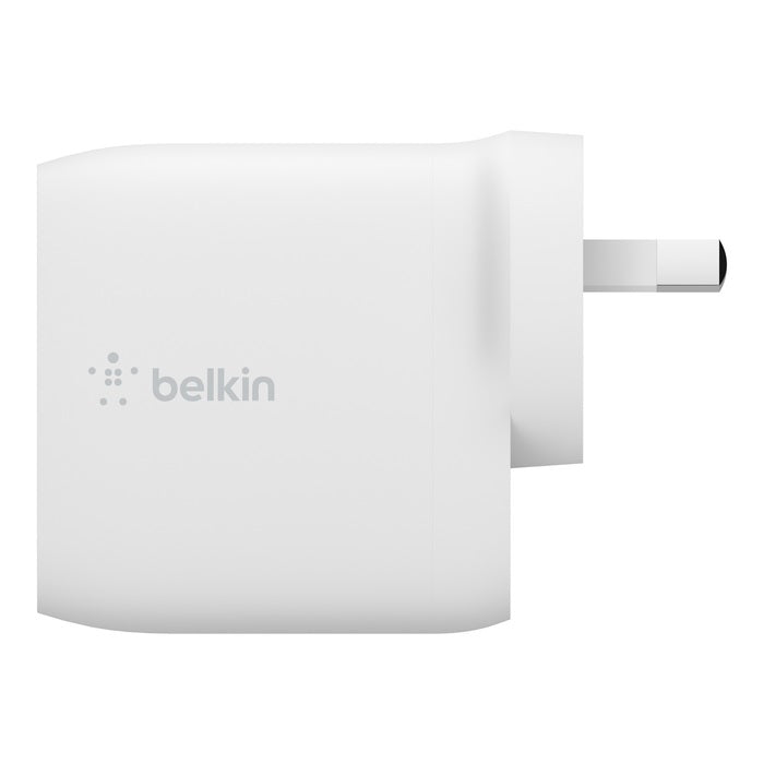 Belkin BoostCharge Dual USB-A Wall Charger 24W - White (WCB002auWH), 2xUSB-A (12W), Safe & Efficient, Apple, CEW $2500, 2 Years Warranty - Image 3