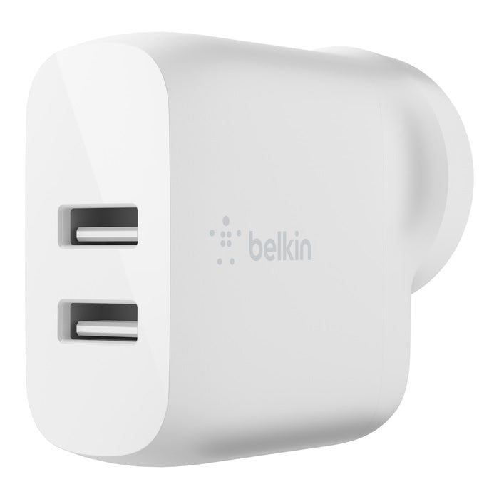 Belkin BoostCharge Dual USB-A Wall Charger 24W - White (WCB002auWH), 2xUSB-A (12W), 24W/4.8 amps, CEW $2500, 2 Years Warranty - Image 4