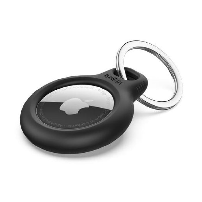 Belkin Secure Holder With Key Ring for AirTag - Black (F8W973btBLK), Twist & Lock Design, Raised Edges, 2 Years Warranty - Image 1