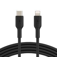 Belkin BoostCharge Lightning to USB-C Cable (1M) - Black (CAA003bt1MBK),3A/18W,480Mbps, 25K+ Bends, Apple iPhone/iPad, MFI-Certified, 2 Years Warranty - Image 1