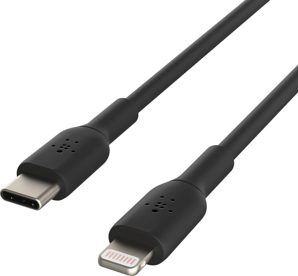 Belkin BoostCharge Lightning to USB-C Cable (1M) - Black (CAA003bt1MBK),3A/18W,480Mbps, 25K+ Bends, Apple iPhone/iPad, MFI-Certified, 2 Years Warranty - Image 4