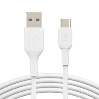 Belkin BoostCharge USB-C to USB-A Cable (1M) - White (CAB001bt1MWH), 3A/15W, 480Mbps, 25K+ Bends, Apple, Samsung, USB-IF Certified, 2 Years Warranty - Image 1