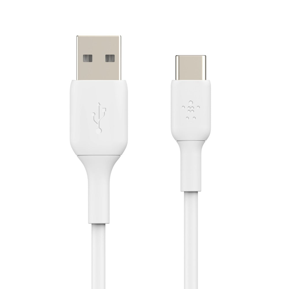 Belkin BoostCharge USB-C to USB-A Cable (1M) - White (CAB001bt1MWH), 3A/15W, 480Mbps, 25K+ Bends, Apple, Samsung, USB-IF Certified, 2 Years Warranty - Image 3