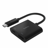 Belkin USB-C to HDMI + Charge Adapter + USB-C  Cable (13CM) - Black (AVC002btBK), 60W, Supports Video Resolutions up to 4K, 2 Years Warranty - Image 1