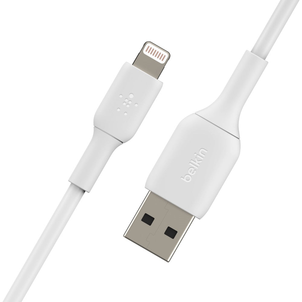 Belkin BoostCharge Lightning to USB-A Cable (1M) - White(CAA001bt1MWH), 2.4A/12W, 480Mbps, 25K+ Bend, Apple iPhone, MFI-Certified, 2 Years Warranty - Image 3