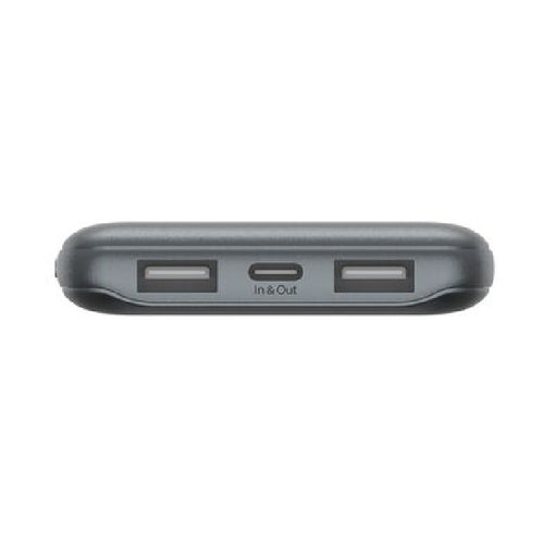 Belkin BoostCharge 10k mAh Power Bank (Triple-Port) + USB-C to USB-A Cable - Space Grey (BPB011btGY), 2xUSB-A (12W), 1xUSB-C (15W), 2 Years Warranty - Image 2