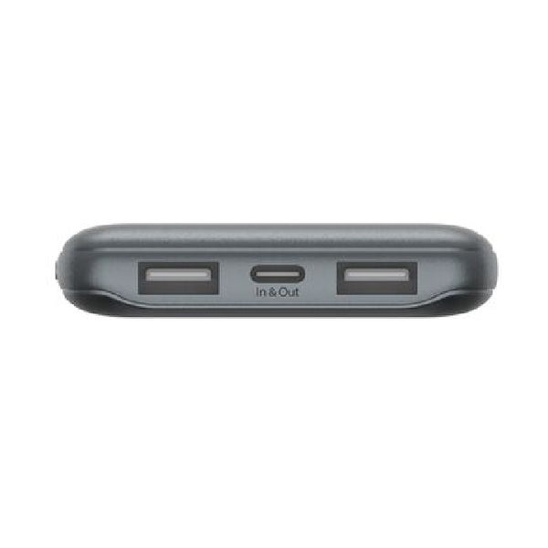 Belkin BoostCharge 10k mAh Power Bank (Triple-Port) + USB-C to USB-A Cable - Space Grey (BPB011btGY), 2xUSB-A (12W), 1xUSB-C (15W), 2 Years Warranty