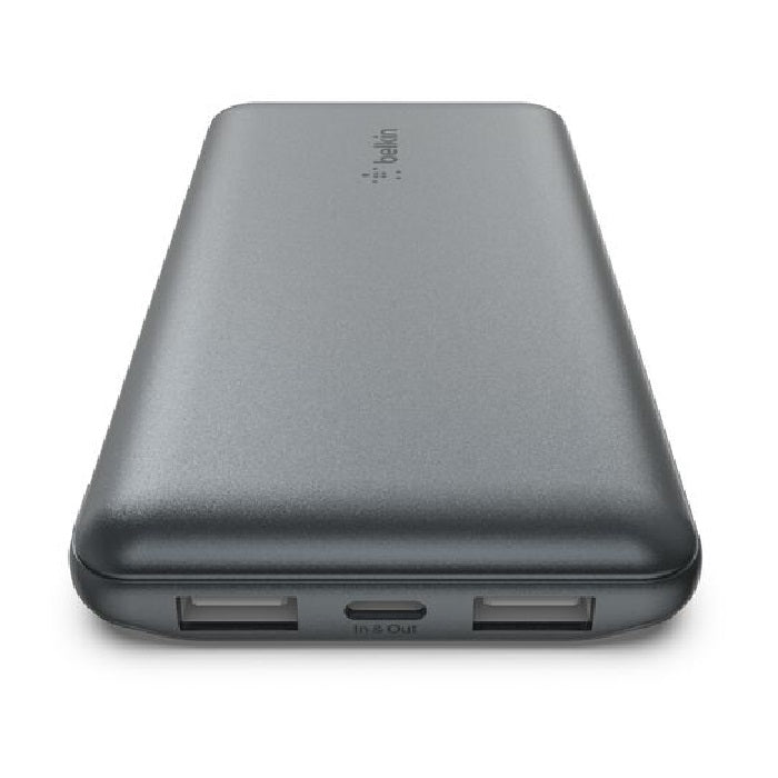 LS Belkin BoostCharge 10k mAh Power Bank (Triple-Port)+USB-C to USB-A Cable -Space Grey(BPB011btGY),2xUSB-A(12W),1xUSB-C(15W), $2500 CEW,2 Years Warra - Image 3