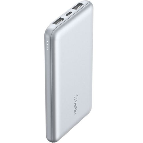 Belkin BoostCharge CCC-Certified 10k mAh Power Bank (Triple-Port) + USB-C to USB-A Cable - Pearl Blue (BPB011btPB), 2xUSB-A, 1xUSB-C, 2 Years Warranty - Image 1