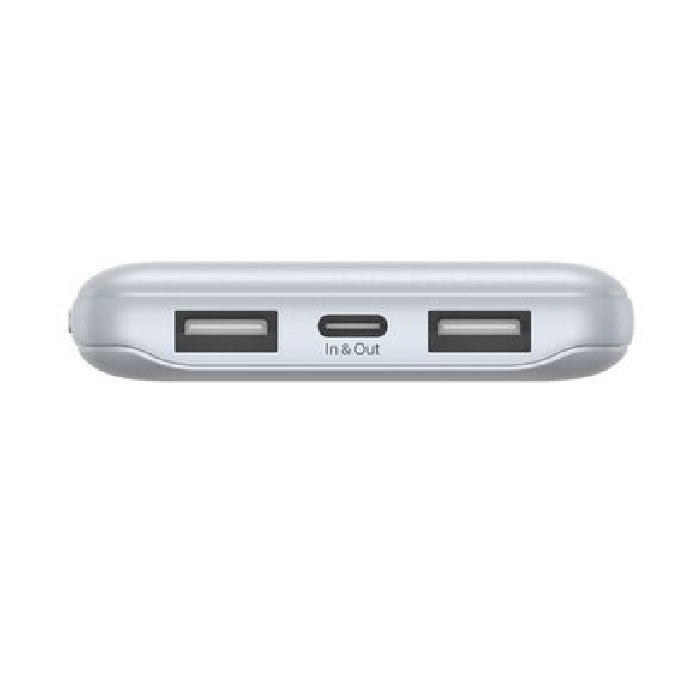 Belkin BoostCharge CCC-Certified 10k mAh Power Bank (Triple-Port) + USB-C to USB-A Cable - Pearl Blue (BPB011btPB), 2xUSB-A, 1xUSB-C, 2 Years Warranty - Image 2