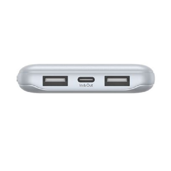 Belkin BoostCharge CCC-Certified 10k mAh Power Bank (Triple-Port) + USB-C to USB-A Cable - Pearl Blue (BPB011btPB), 2xUSB-A, 1xUSB-C, 2 Years Warranty