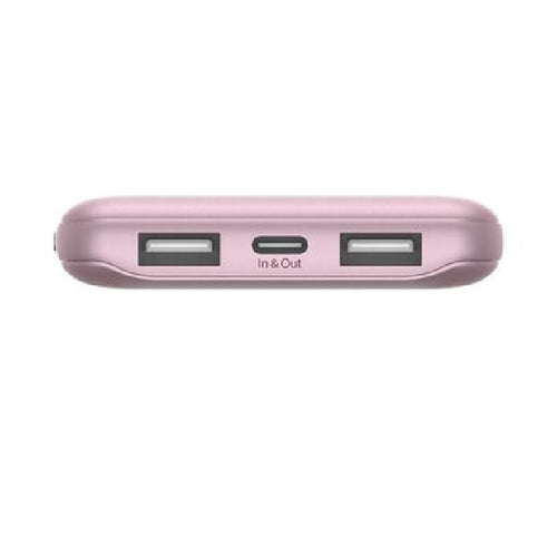 Belkin BoostCharge CCC-Certified 10k mAh Power Bank (Triple-Port) + USB-C to USB-A Cable - Pink (BPB011btPK), 2x USB-A, 1x USB-C, 2 Years Warranty - Image 2