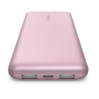 Belkin BoostCharge CCC-Certified 10k mAh Power Bank (Triple-Port) + USB-C to USB-A Cable - Pink (BPB011btPK), 2x USB-A, 1x USB-C, 2 Years Warranty - Image 3