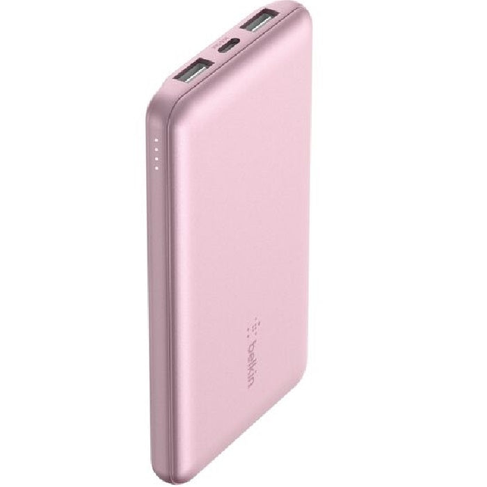 Belkin BoostCharge 10k mAh Power Bank (Triple-Port) + USB-C to USB-A Cable - Pink (BPB011btPK),2x USB-A(12W),1x USB-C(15W), $2500 CEW,2 Years Warranty - Image 5