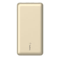 Belkin BoostCharge CCC-Certified 20k mAh Power Bank (Triple-Port) + USB-C  to USB-A Cable - Gold (BPB012btGD), 2x USB-A, 1x USB-C, 2 Years Warranty - Image 4