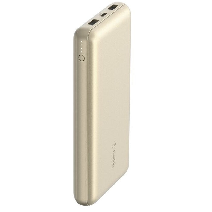 Belkin BoostCharge CCC-Certified 20k mAh Power Bank (Triple-Port) + USB-C  to USB-A Cable - Gold (BPB012btGD), 2x USB-A, 1x USB-C, 2 Years Warranty - Image 5