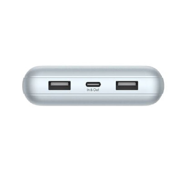 Belkin BoostCharge CCC-Certified 20k mAh Power Bank (Triple-Port) + USB-C  to USB-A Cable - Pearl Blue (BPB012btPB), 2xUSB-A, 1xUSB-C,2 Years Warranty