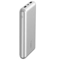 Belkin BoostCharge CCC-Certified 20k mAh Power Bank (Triple-Port) + USB-C  to USB-A Cable - Silver (BPB012btSL), 2x USB-A, 1x USB-C, 2 Years Warranty - Image 1