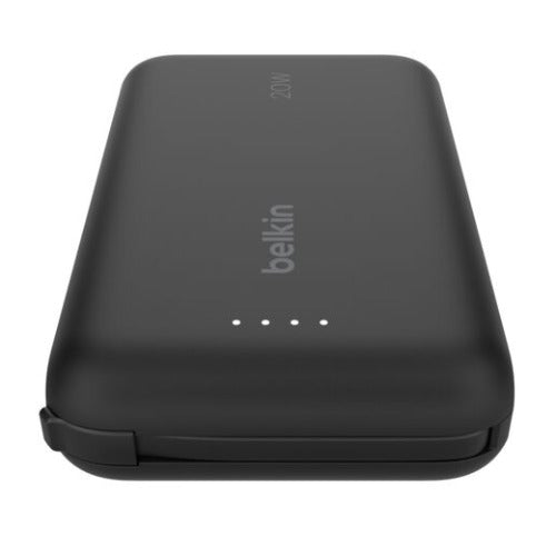 Belkin BoostCharge 10K Power Bank with Integrated USB-C Cable (5.7 cm)  - Black (BPB021fqBK), 2xUSB-C(20W), $2500 CEW, 2 Years Warranty - Image 3