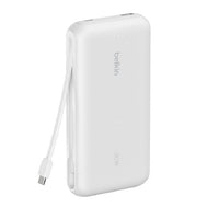 Belkin BoostCharge 20K mAh Power Bank With Integrated USB-C Cable - White (BPB024fqWH), 30W, 2xUSB-C, 1x USB-A, CEW $2,500, Apple, 2 Years Warranty - Image 2