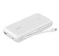 Belkin BoostCharge 20K mAh Power Bank With Integrated USB-C Cable - White (BPB024fqWH), 30W, 2xUSB-C, 1x USB-A, CEW $2,500, Apple, 2 Years Warranty - Image 1