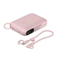 Belkin BoostCharge 10K mAh Power Bank with Display w/ Integrated  USB-C Cable 60W(15cm)- Pink(BPB027fqPK),2xUSB-C(20W), $2500 CEW, 2 Years Warranty - Image 1