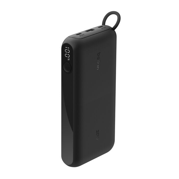 Belkin BoostCharge 20K mAh Power Bank with Display + USB-C to USB-C Cable 60W (15CM) - Black (BPB028fqBK), 20W, 2x USB-C, 1x USB-A, 2 Years Warranty - Image 2