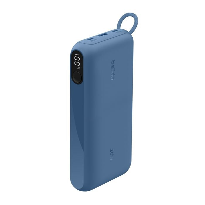 Belkin BoostCharge 20K mAh Power Bank with Display + USB-C to USB-C Cable 60W (15CM) - Blue (BPB028fqBL), 20W, 2x USB-C, 1x USB-A, 2 Years Warranty - Image 2