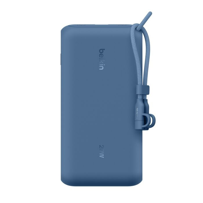 Belkin BoostCharge 20K mAh Power Bank with Display + USB-C to USB-C Cable 60W (15CM) - Blue (BPB028fqBL), 20W, 2x USB-C, 1x USB-A, 2 Years Warranty - Image 3