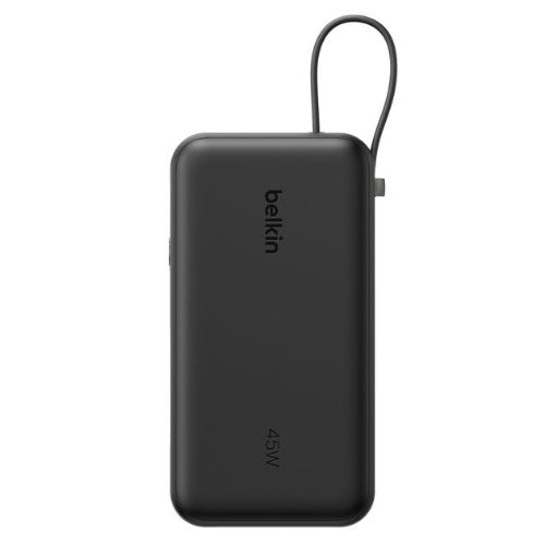 Belkin UltraCharge 10K mAh Power Bank & Display w/ Integrated USB-C Cable (20cm)-Black(BPB029fqBK),2xUSB-C(45W),1xUSB-A(18W),$2500 CEW,2-Year Warranty - Image 4