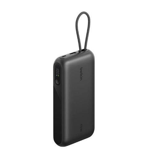 Belkin UltraCharge 20K mAh Power Bank & Display w/ Integrated USB-C Cable(20cm)-Black(BPB030fqBK),2xUSB-C(45W),1xUSB-A(18W),$2500 CEW,2 Years Warranty - Image 3