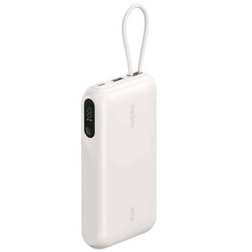 Belkin UltraCharge 20K mAh Power Bank & Display w/ Integrated USB-C Cable(20cm)-Sand(BPB030fqSA),2xUSB-C(45W),1xUSB-A(18W),$2500 CEW,2 Years Warranty - Image 3