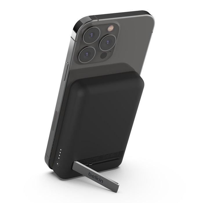 Belkin BoostCharge 5K mAh Magnetic Wireless Power Bank + USB-C Cable + Stand - Black (BPD004btBK), 7.5W, Compact & Light Design, 2 Years Warranty - Image 5
