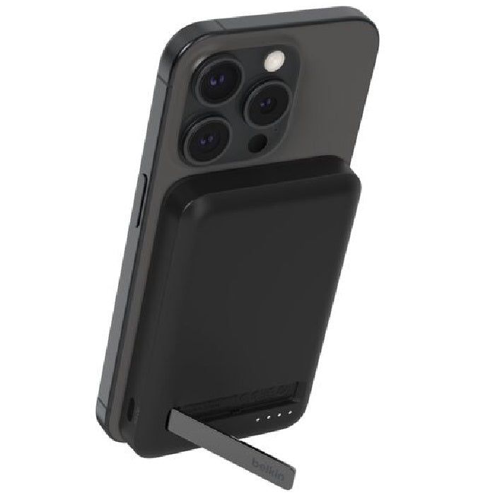 Belkin BoostCharge Pro Magnetic 5K Power Bank w/ Qi2(15W)+USB-C Cable(1M))+Integrated Kickstand - Black(BPD006btBK),1xUSB-C,$2500 CEW,2 Years Warranty - Image 5